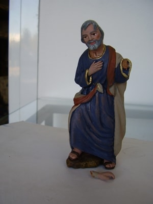 Albisola ceramics by Francesco Guarino - Restorations - Small broken statue